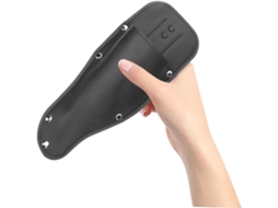 Estojo Para Ferramentas Em Couro Pu Preto Com Presilha Para Cinto, Ideal Para Tesouras De Jardinagem.