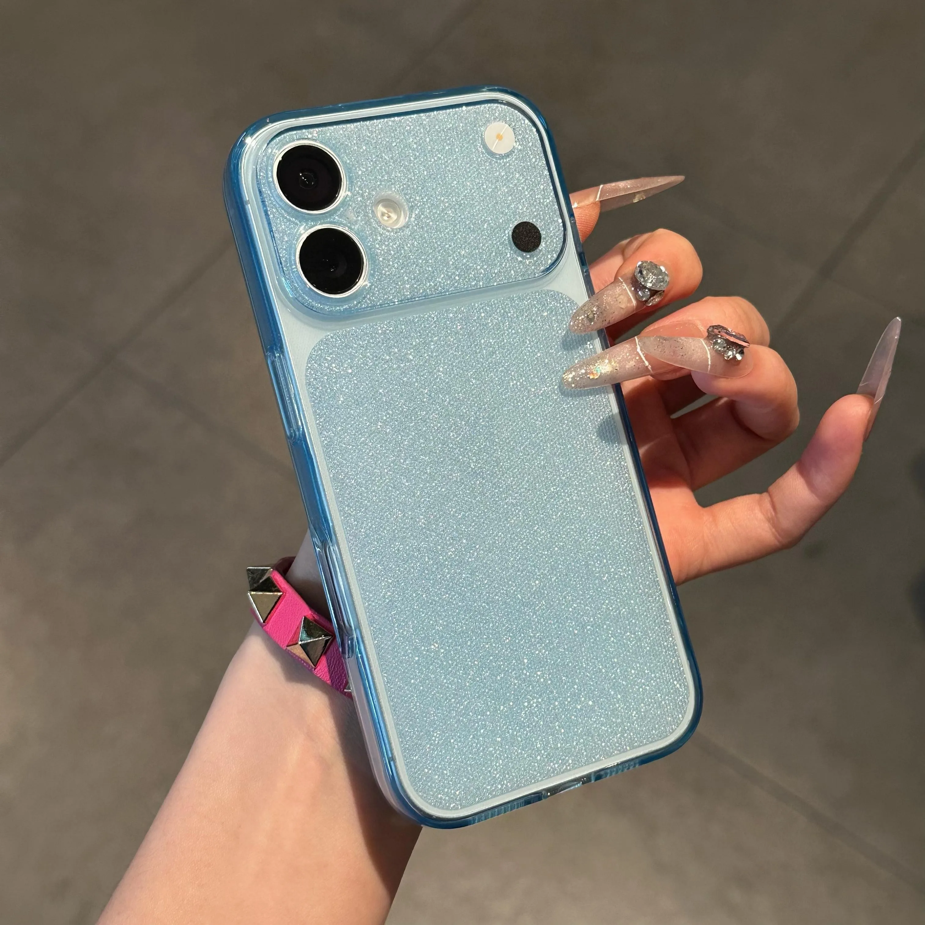 Capa De Celular Em Tpu De Silicone Macio E Brilhante (azul Para Iphone 14 Plus), Resistente A Impactos, Transparente E Ultrafina.