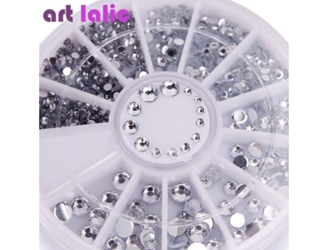 400 Unidades De Strass De Unhas Tamanhos Mistos Prata Redondo Diamante Cristal Acrílico Gel Uv Decorações De Unhas 3d Art Lalic