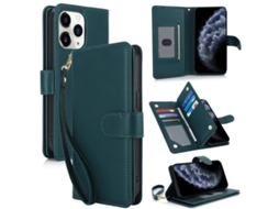 Capa Carteira De Couro Para Iphone 11 Pro Max - Com Rfid - Para Vários Cartões