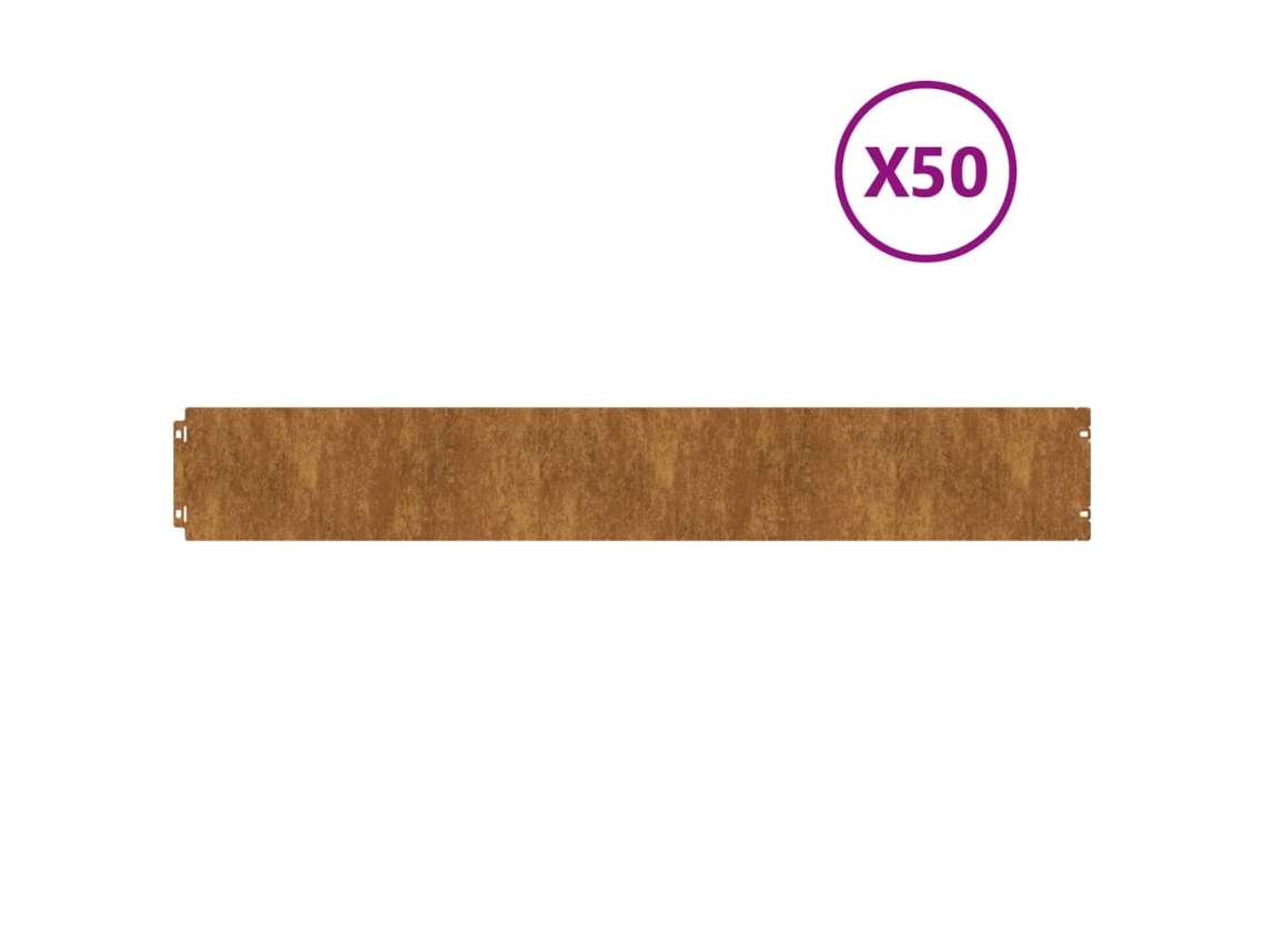 Lawn Edging, Lawn Edgings Vidaxl Marrom Aço (15 X 103 Cm)