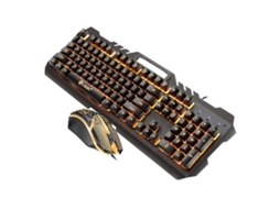1 Conjunto De Teclado Gamer Com Fio Usb E Retroiluminação Everley891