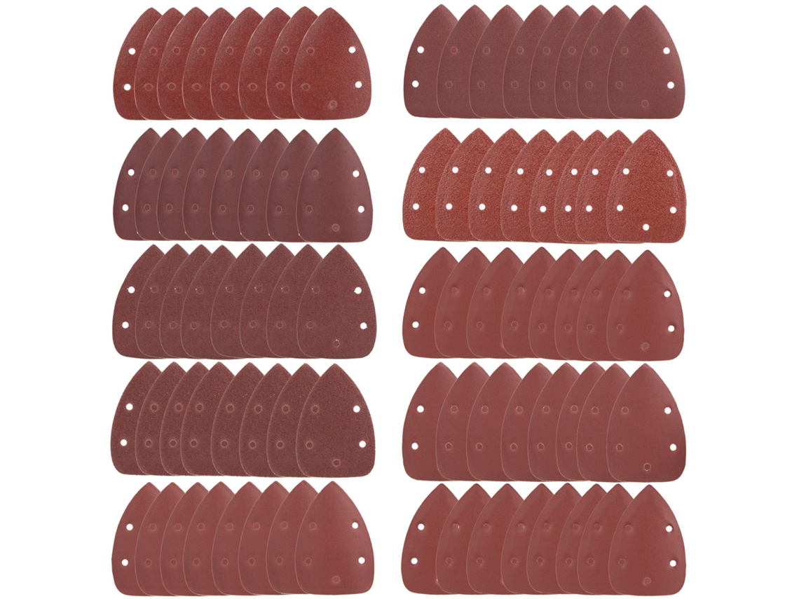 Lote De 80 Triângulos De Lixamento,folhas Abrasivas Com 5 Furos Para Mouse,grãos 40 800,ideal Para Polir E Lixar Superfícies Btforus