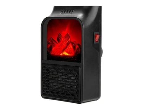 Aquecedor Elétrico De Chama Simulada 900w, Saída De Parede, Radiador, Mini Lareira Elétrica, Controle Remoto Clickonit