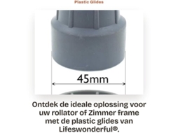 Glijders Voor Rollators - Glijders Voor Zimmer Frames - Antislip - Baixo Atrito - Diâmetro De Base 45 Mm - Fácil De Colocar - Rollator