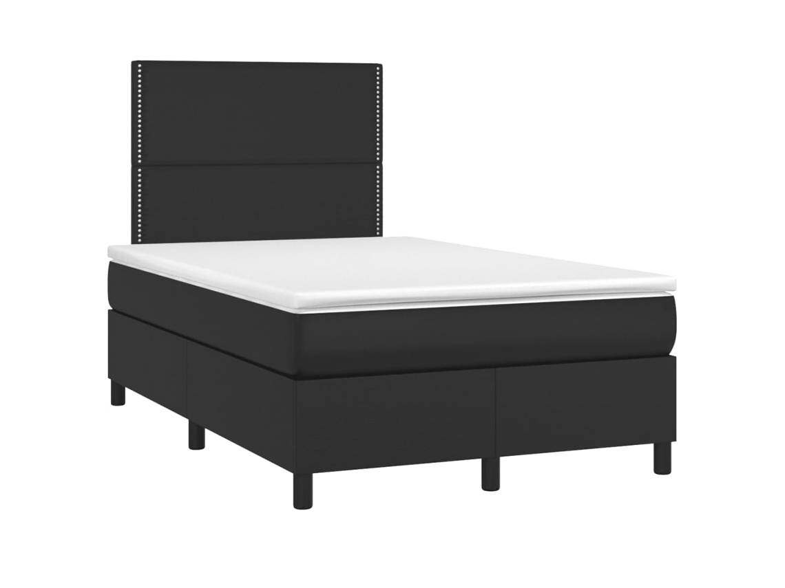 Box Spring Bed, Box Spring Beds Vidaxl Preto Couro Artificial (120 X 190 Cm)