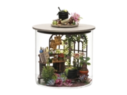 Série Garrafa Dos Sonhos, Modelo 3d Jardim Mágico, Com Luzes Led, Dimensões: 9x9x12 Cm