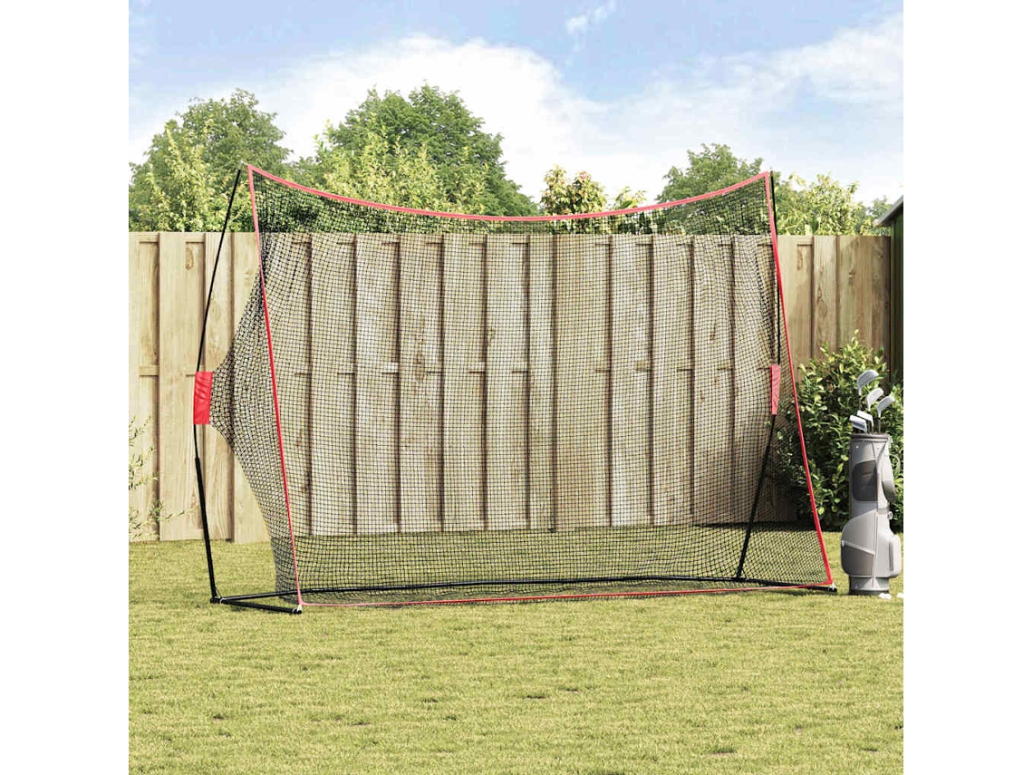 Vidaxl Apoio De Treinamento De Golfe Preto 314 X 92 X 214 Cm Poliéster