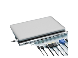 Estação De Ancoragem Bestvite Usb C Tela Tripla Monitor Duplo 4k 2hdmi, Vga, 3usb A, Ethernet, Áudio, Sd/tf Cinza