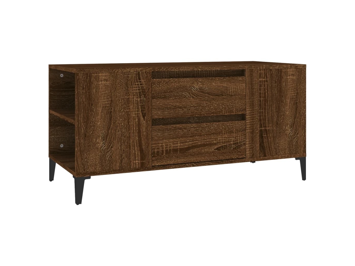 Móvel P/ Tv Derivados Madeira Carvalho Castanho MAISON EXCLUSIVE (102x44,5x50 cm)