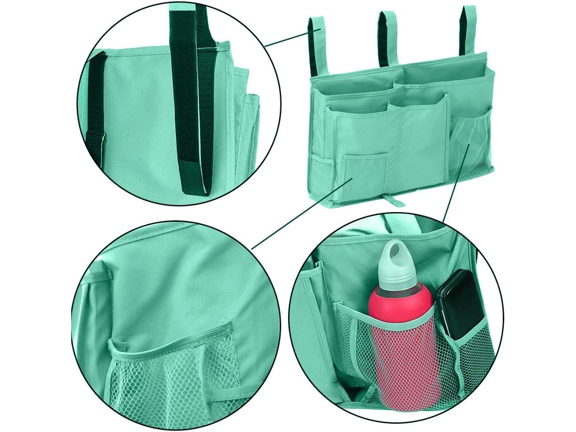 Lurelia Bolsa De Cabeceira, Suspensa, Com Bolsos, Para Sofá, Cinza/azul