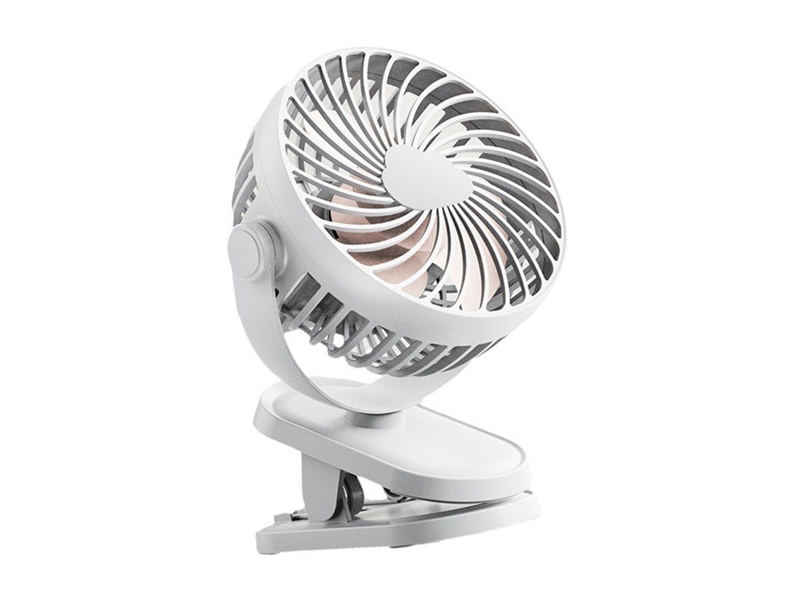 Mini Ventilador De Clipe Laxiscreed Portátil, Silencioso E Com Duas Baterias Para Longa Duração