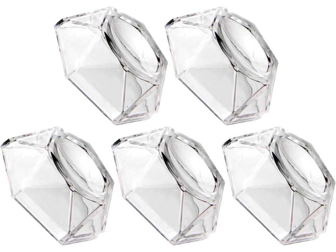 Baluue Conjunto De 5-bases Decorativas Cristal Para Mesa, Expositores De Cristal Transparentes Para Bolas Golfe, Bolas