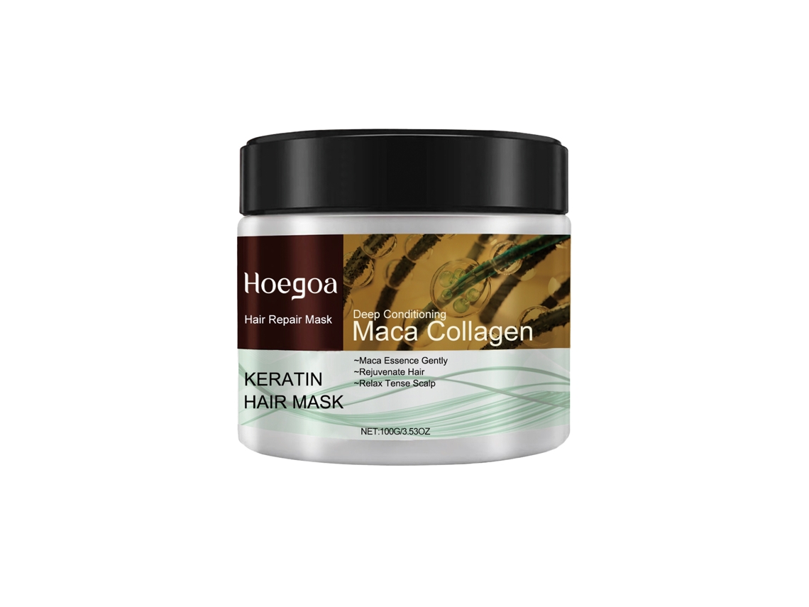 Máscara de Cabelo Hoegoa da LAXISCREED para Cabelos Secos e Frizzados, Hidrata e Suaviza Pontes Quebradas e Emaranhados