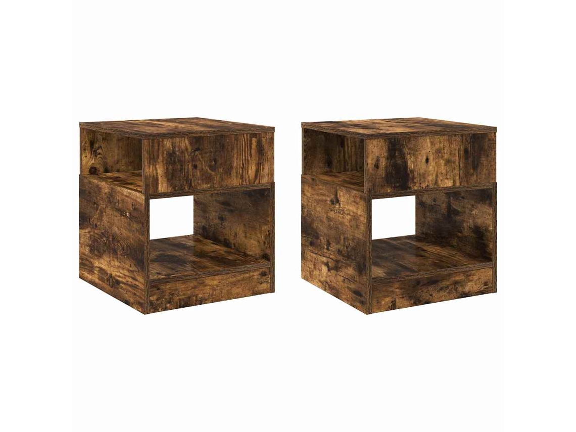 Conjunto de Mesas de Apoio Carvalho Defumado 40,5x40x45 cm MAISON EXCLUSIVE