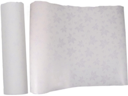2 Rolos de Material para Abajur Diy, Pvc Translúcido com Estampa de Folha de Bordo Branca, Película Elegante para Luminária. SFUSHOS