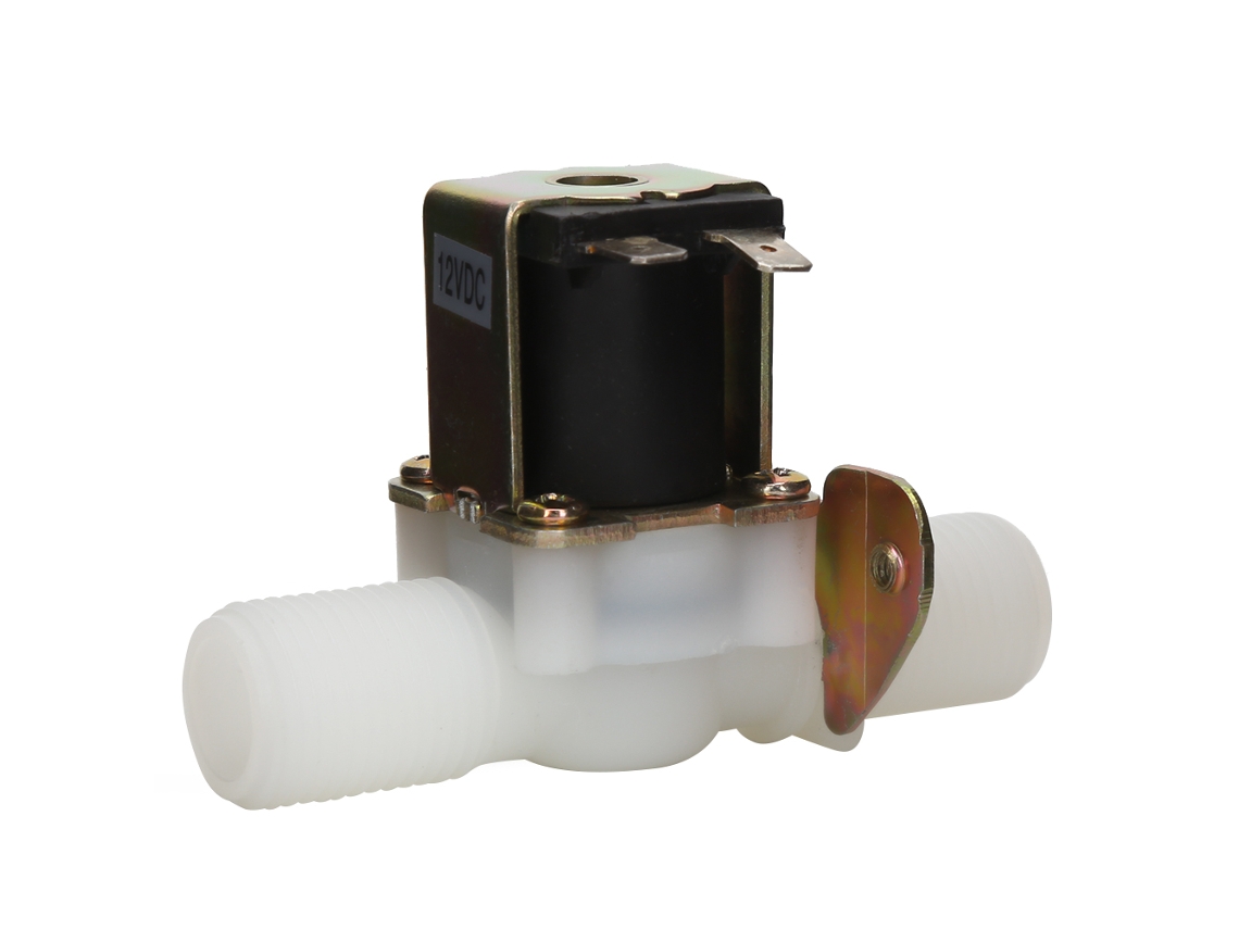 Válvula Solenoide Eléctrica Laxiscreed 12v Nc Em Plástico G1/2 Para Água E Controle Magnético