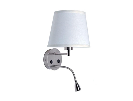 Aplique 'Pair' com Tela e Foco de Leitura Led 3W de Níquel Acetinado Cor Níquel