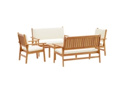 Maison Exclusive - Conjunto De Sofá De Jardim 5 Pcs Castanho