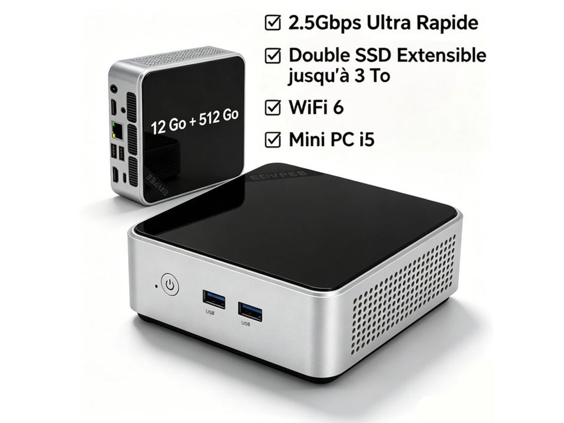 Mini Pc Compacto Ervpes M1 - Intel Core I5-8257u - 16gb Ram - 512gb Ssd - Win 11 Pro