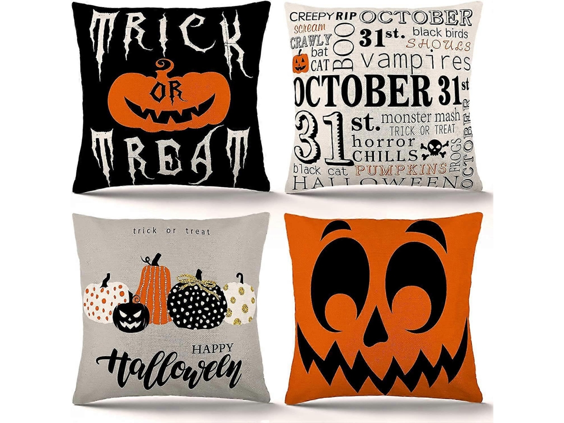 Capas De Almofada Halloween 18x18 Polegadas Conjunto