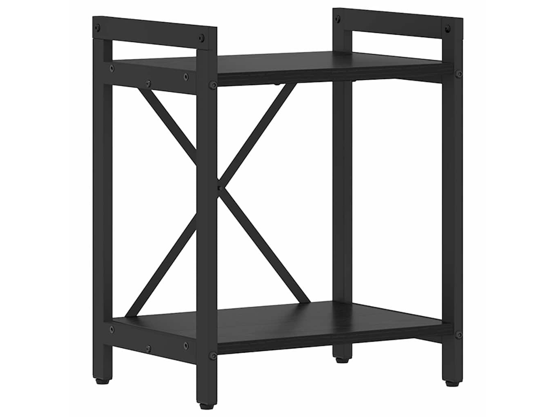 Estante de Madeira Processada Carvalho Preto com 40x30x50 cm (MAISON EXCLUSIVE)