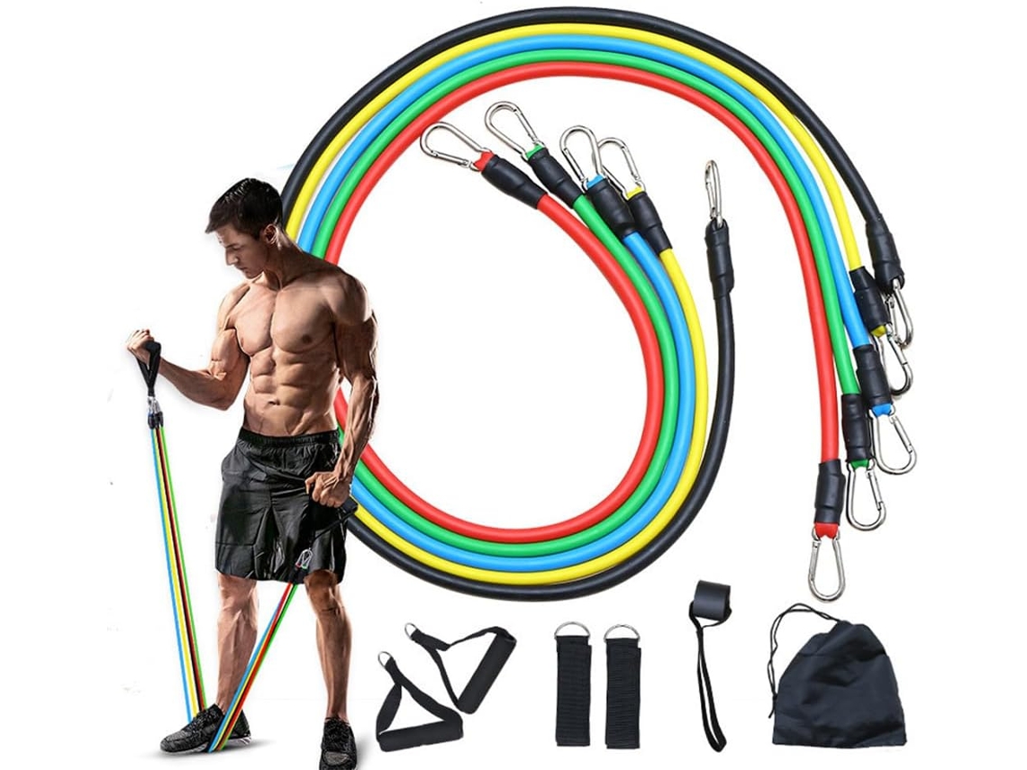 Faixas De Resistência Para Treino, Exercício Com Pegas Homens E Mulheres, Equipamento Ginásio Casa, 5 Níveis