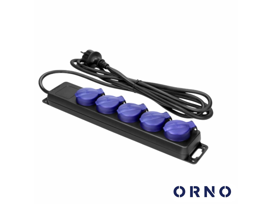 Extensão Elétrica 5x Schuko 2p+e 5m Ip44 Orno