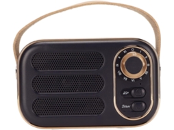 Alto falante Retro Bt, com Alça de Transporte, Som Estéreo Hifi, Sem Fio, com Modo Multiplay JIAPEI (preto)