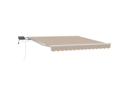 Toldo Retrátil Manual Bege 350 X 250 Cm Tecido e Aço MAISON EXCLUSIVE