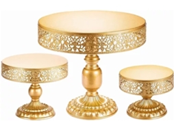 Suporte Para Bolo Dourado, Suporte De Ferro Reutilizável Para Cupcakes, Ideal Para Festas, Fácil De Gokoco