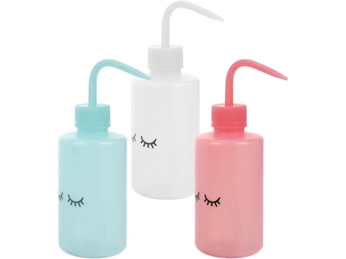 Conjunto De 3 Frascos De Plástico Para Lavagem, Fáceis De Transportar