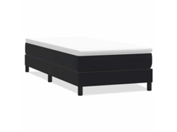 Box Cama de Primavera Sem Colchão em Preto (80x210 cm)