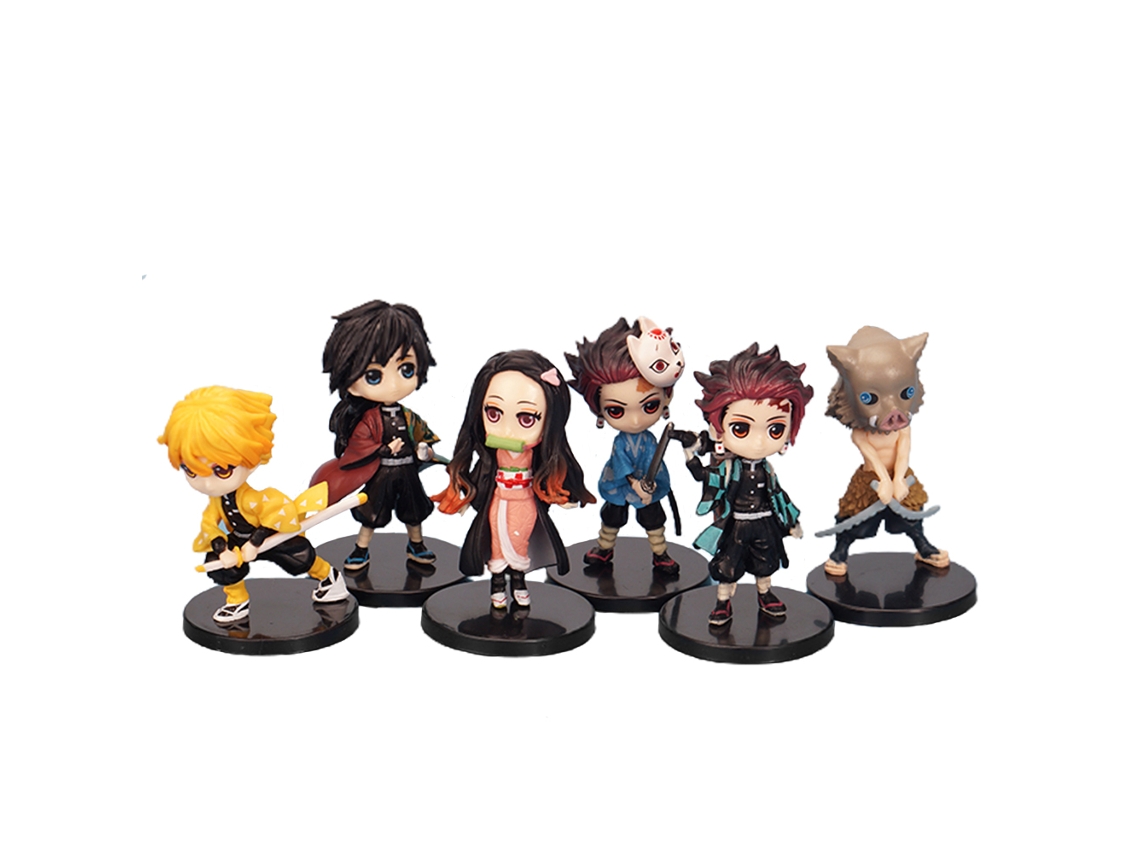 Primerox 6 Peças Figura Personagem Anime Pvc Modelo Ação Decoração Colecionável