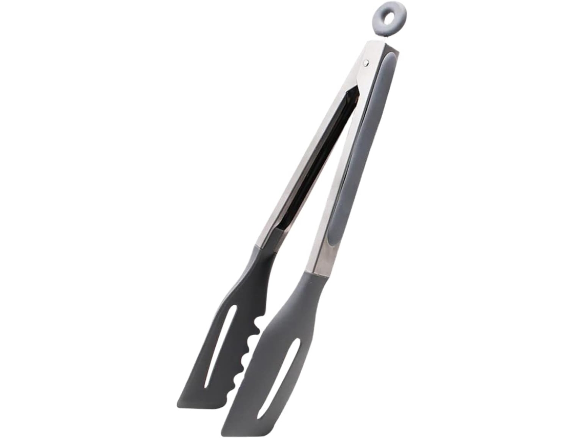 Pinça Para Churrasco Em Aço Inoxidável Com Cabo Longo E Silicone Resistente Ao Calor, Ideal Para Cozinhar Ao Ar Livre