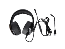 Headset Gamer Over Ear Vermelho Com Led Rgb, Microfone Fio Usb Para Pc, Ps4, Xbox E Switch