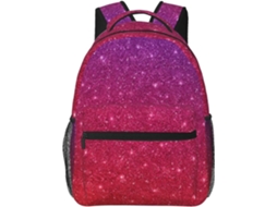 Mochila Feminina Casual Com Estampa Degradê De Lantejoulas, Ideal Para Escola, Viagens, Esportes E