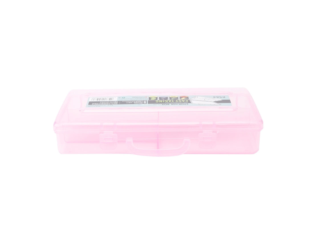 Caixa Organizadora Portátil De Manicure Com Tampa Diferenciada Para Ferramentas De Beleza (vermelho Rosa)