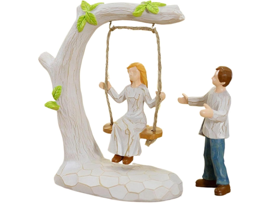 Estatueta De Casal Em Balanço | Decoração Romântica Para Quarto De Casal, Estátua Decorativa De Resi Gokoco