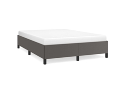 Bed Frame, Bed Frames Vidaxl Cinzeto Couro Artificial (140 X 190 Cm)