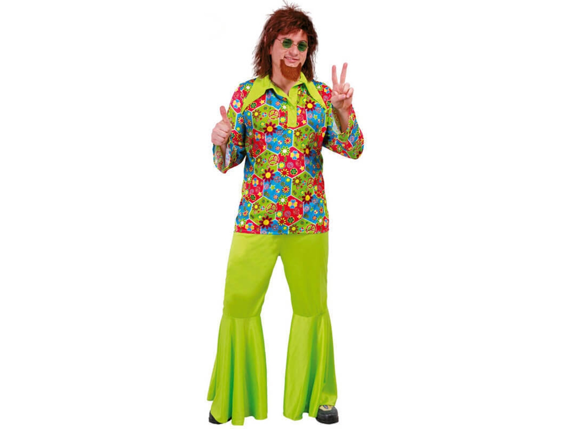 Fato de Homem DISFRAZZES Hippie Flower Power (Tam: L)