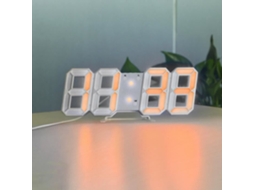 Relógio de Parede Digital Usb 3D Relógio de Mesa Eletrônico de Mesa Exibição de 12 a 24 Horas Decoração de Casa D252Cb8