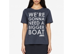 Rockinstone Jaws Movie Bigger Boat Navy Adult T-shirt Size:xl