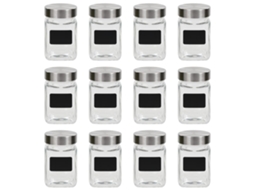 Vidaxl Frascos De Vidro Com Autocolante 12 Pcs 300 Ml