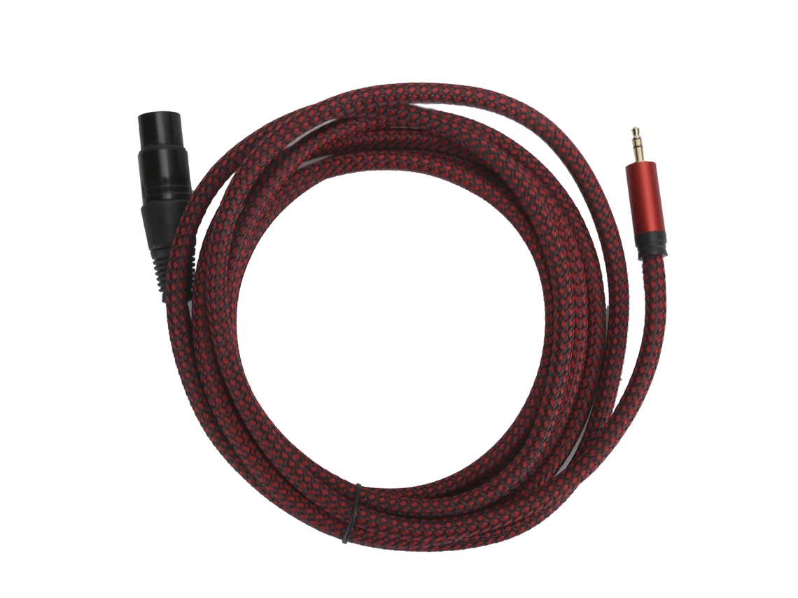Cabo De Microfone Xlr Para 3.5mm Conexão Equilibrada Sinal Estável