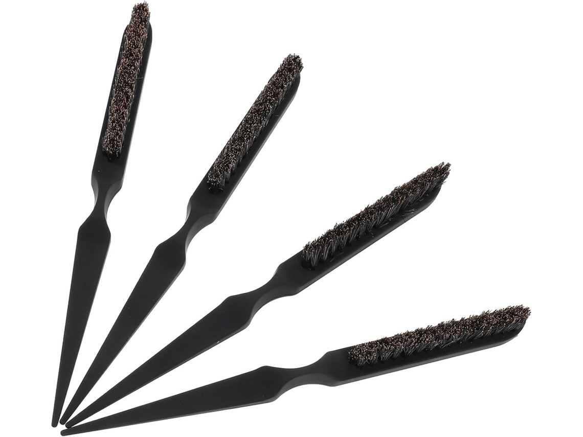 Conjunto de 4 canetas modeladoras profissionais com cerdas de ABS para extensões de cabelo.