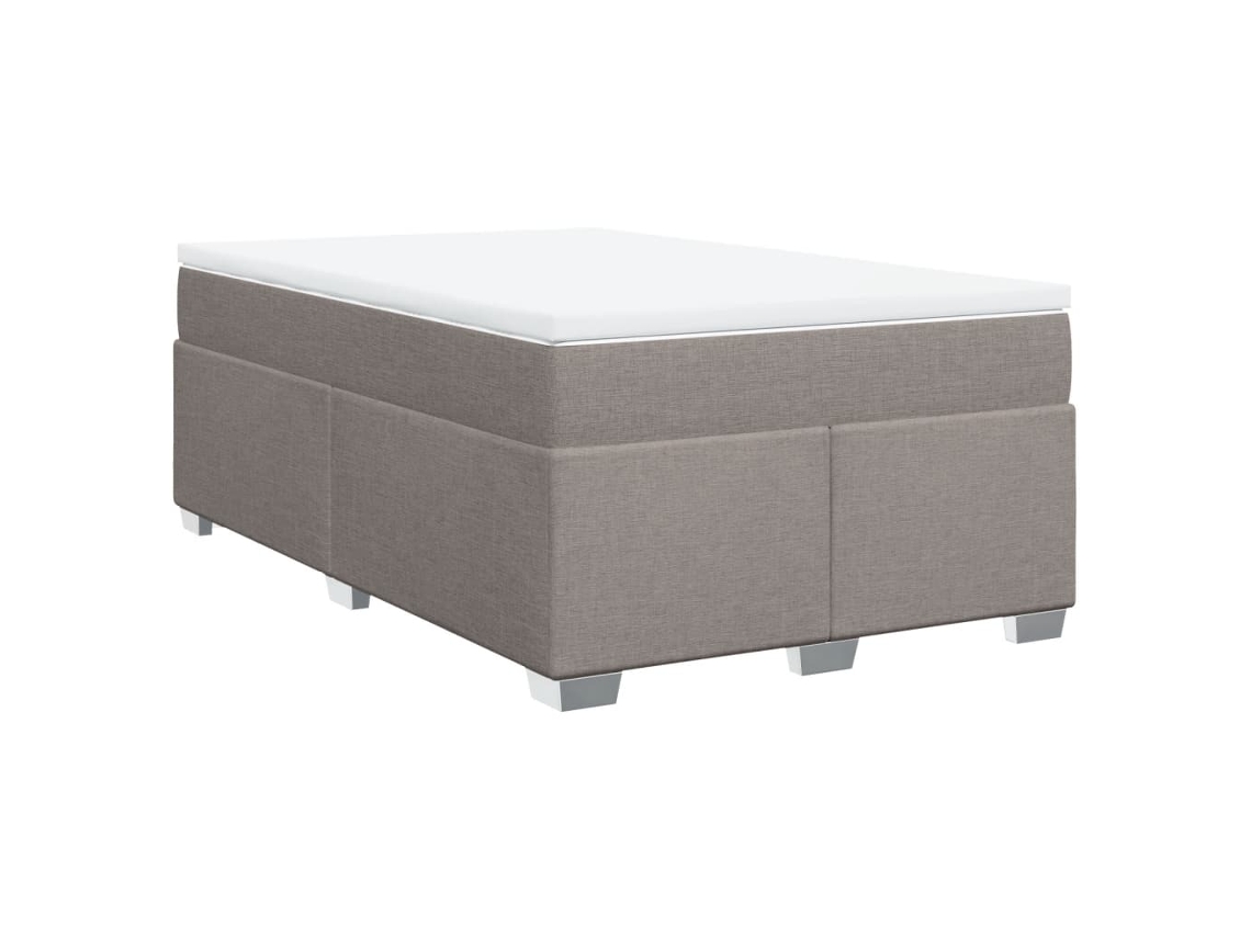Box Spring Bed, Box Spring Beds Vidaxl Cinzento-acastanhado Tecido (120 X 200 Cm)