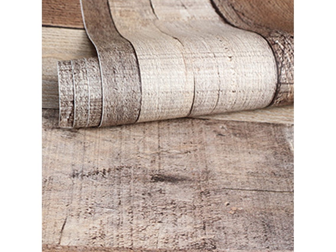 Papel de Parede Madeira Imitada Adesivo Removível Textura Rústica NEVEANCE