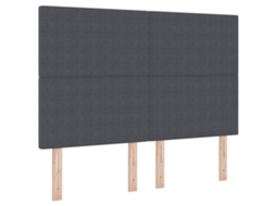 Conjunto 1 Cabeceira Estofada Vidaxl Cinzento Cordão (160 Cm)