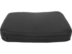 Almofada De Elevação Para Sento Carro Em Couro Sintético Preto, Com Design Inclinado.